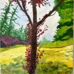 Lone Plum Tree 2022 Oils on cradled panel, 20x16 inches Lone Plum Tree 2022 Oils on cradled panel, 20x16 inches