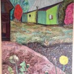 View from the Dandelions 2015 Magazine paper collage (aka paper painting) mixed media with acrylics16x12 inches View from the dandelions