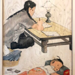 From The Missing Parents Series: Yue Chuang’s Learning at Night Muse. 24.5 X 44.5” From The Missing Parents Series: Yue Chuang’s Learning at Night Muse. 24.5 X 44.5”