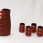 Red Stega Sake Set