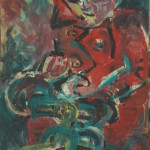 Cycling self, 145x95 cm Fahradfahren, 145x95 cm, Eitempera etc.