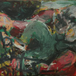 Cycling - headwind 145x95 cm, fahrradfahren-gegenwind, 145x95 cm, Eitempera etc.