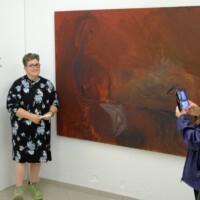 Saundra - Work by Andrea, HITA does Berlin Group Show, at the Vernissage